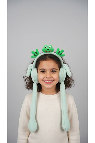 gigigiyim Frog Patterned Sound-Emitting Plush Headphones