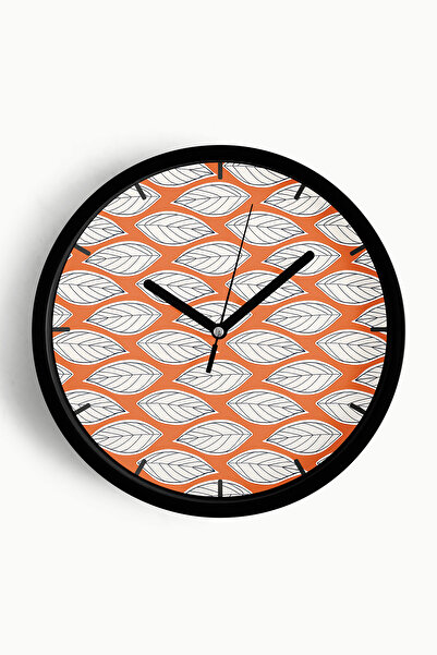 JHAAR Ceas de perete modern - 35cm - Carcasă neagră cu sticlă frontală - Meca...