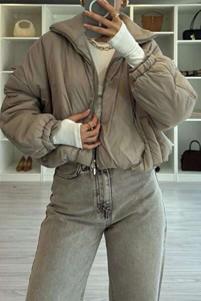 Suziş Brown Short Puffer Coat 9596