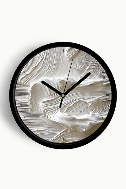 JHAAR Abstract - Ceas de perete modern boem - 30cm - Carcasă neagră cu sticlă...