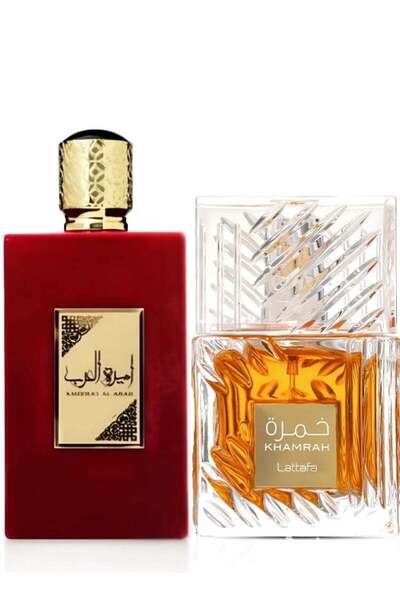 latafah perfume عطر خمرة 100 مل + عطر أميرة العرب 100 مل أو دي بارفان (عبوتين)