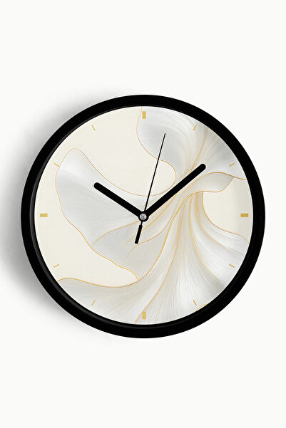 JHAAR Abstract - Ceas de perete modern boem - 42cm - Carcasă neagră cu sticlă...