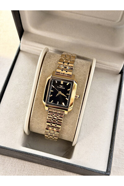 FERRO Yellow Steel Cord Women's Wristwatch Fm88282A-B2 2 Years Warranty 3 Atm Water Resistant Gift Packed