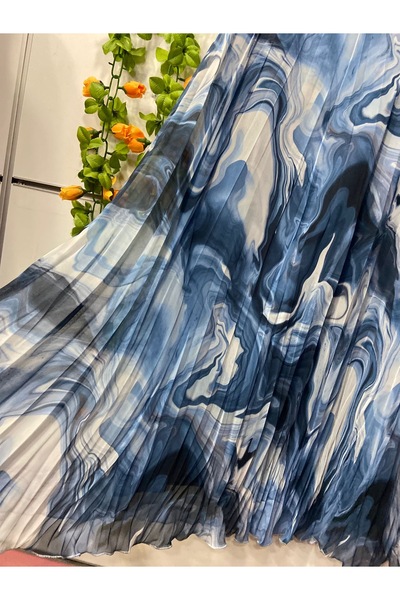 edu collection Fusta bohe din șifon cu model, cu căptușeală