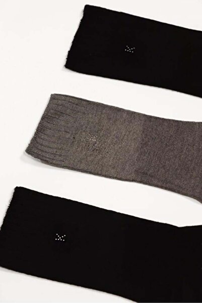 BONY SOCKS Pachet de 3 șosete Melissa Modal Socket pentru femei Negru-Antracit-Negru