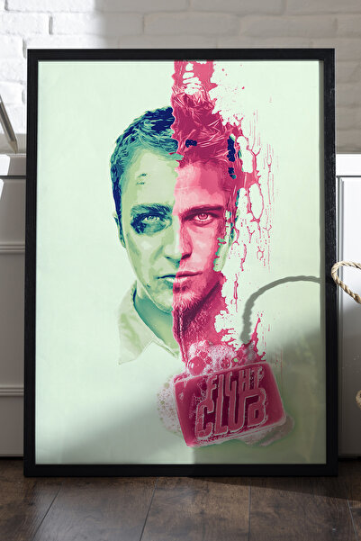 Duvarda Poster cu ramă din lemn negru Fight Club, pictură murală cu tematică ...