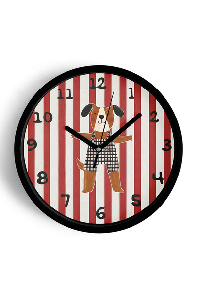 JHAAR Ceas de perete pentru camera copiilor cu design drăguț de cățeluș - 42 ...