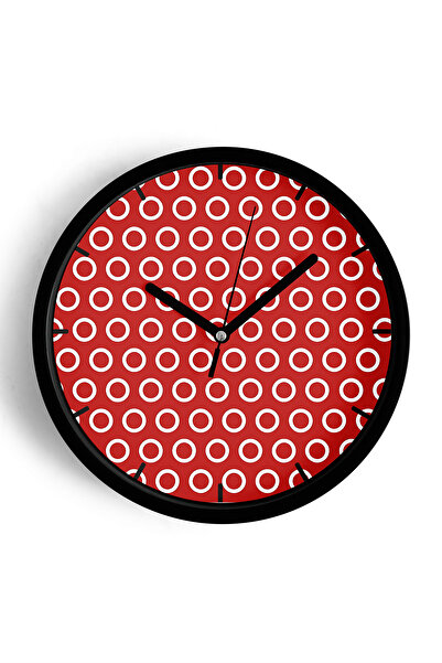 JHAAR ساعة حائط حديثة - 42 سم - هيكل أسود مع واجهة زجاجية - آلية صامتة