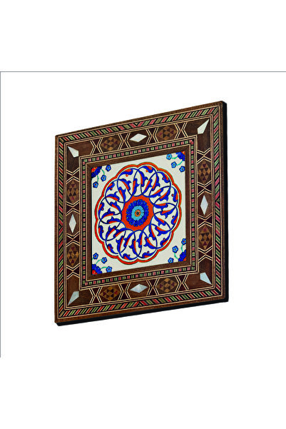 Souvenest مغناطيس خشبي بنمط بلاط مطبوع مقاس 9سم × 9سم |   1G-تشيني2