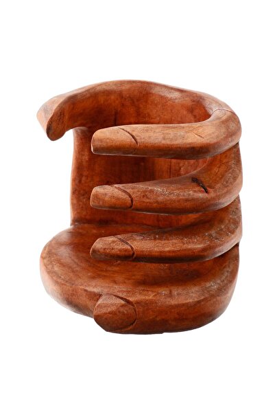 PİRAMİGO Ahşap El Şeklinde Peçetelik ve Şişe Tutacağı