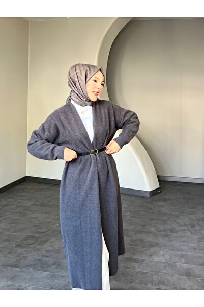 Queensland Women's Oversize Long Knit Cardigan with Belt Detail