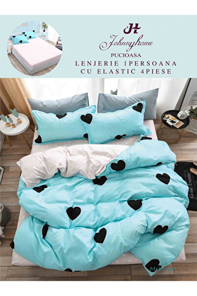 FIONNA.RO Fine Satin Underwear 1 Person With Elastic - Blue Black Hearts