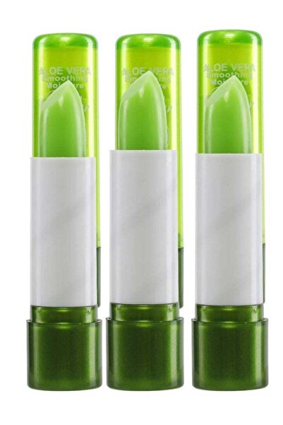 colier أحمر شفاه مرطب ومنعم، 3 قطع، بخلاصة الصبار