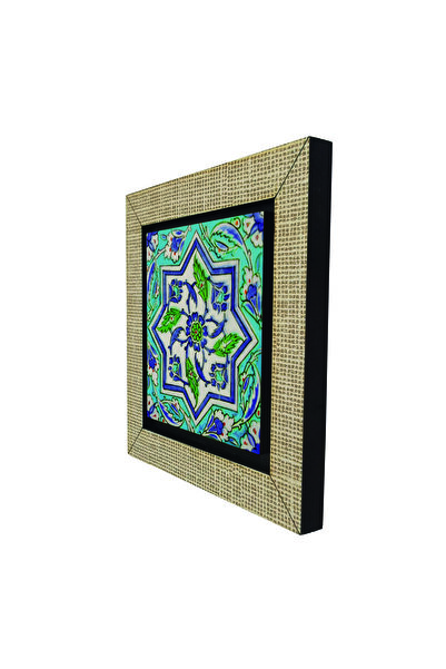 Souvenest Topkapi Palace Tile Pattern Printed Wooden Mdf Magnet 7cm X 7cm | 1G-Çini3