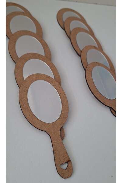 Ebrulisler 10Pcs Wooden Hand Mirror School Nursery Activity Activity Family Participation Painting