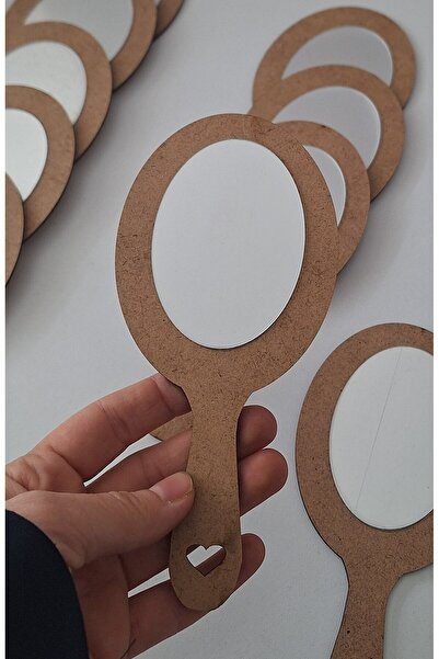 Ebrulisler 10Pcs Wooden Hand Mirror School Nursery Activity Activity Family Participation Painting