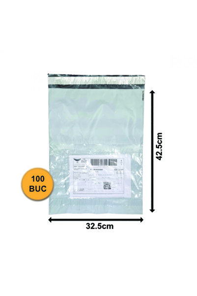 OEM Set of 100 Courier Envelopes FB04+ with AWB Pocket, 325x425+50mm