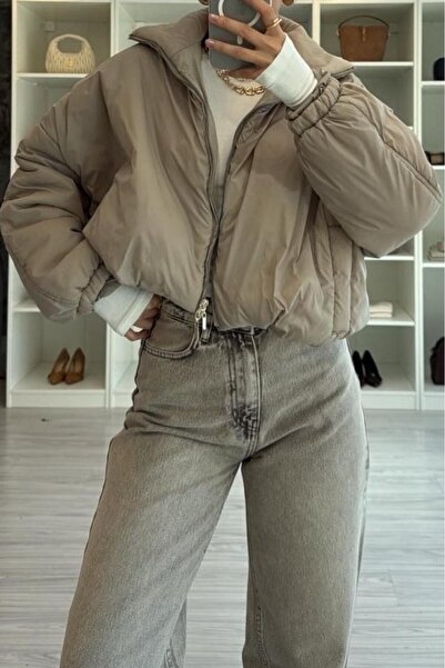 Suziş Brown Short Puffer Coat 9596