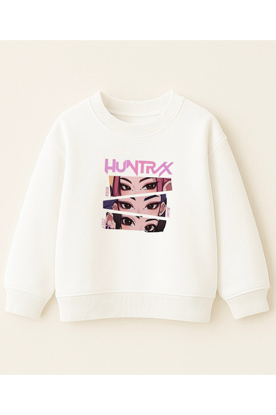 fasardi سترة KPOP Demon Hunters Huntrix Zoey Rumi Mira مطبوع قصة فضفاضة بدون أكمام طويلة للفتيات