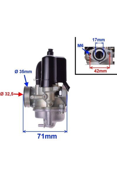 WM Carburator Honda Dio, Bali, X8R, 50cc - 80cc