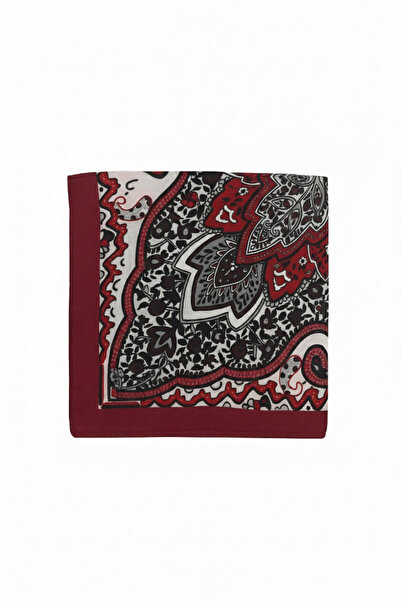 Avoria Women's Red and Black Patterned Shawl – Paisley & Floral Modern Design