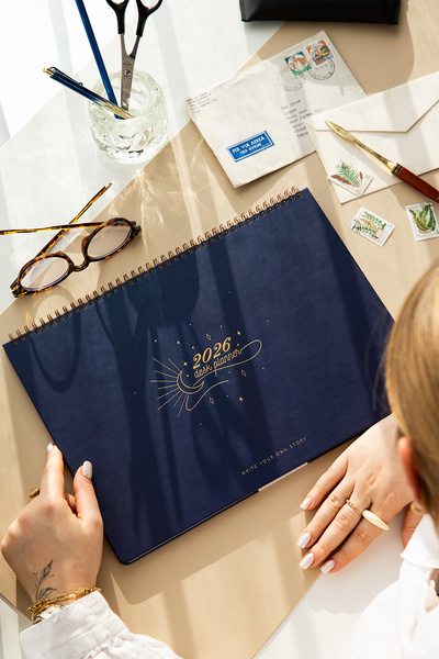 PAPERORA 2026 Haftalık Spiralli Masaüstü Planlayıcı 24x34 cm - Desk Planner L...