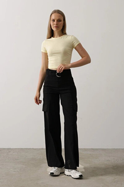 GENCULUS Belted Cargo Pants Black