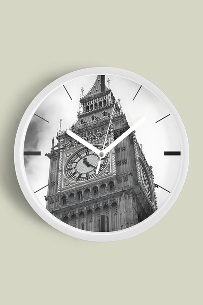 JHAAR Clock Tower - Vintage Themed Modern Wall Clock - 42cm - White Case with...