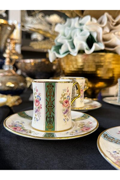 Kosova 6 Personality Colorful Gilt-Embossed Coffee Cup Set 90 ml (Rsy254)