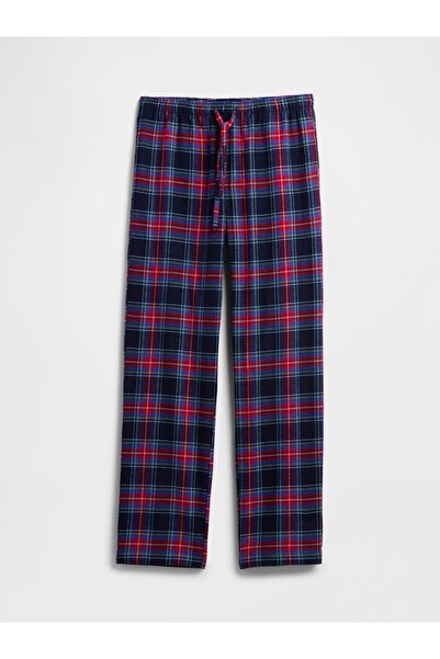 GAP Erkek Lacivert Relaxed Flannel Pijama Altı