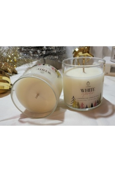 Liona Glass Jar Candle, 180 g - White Garden (White Floral)