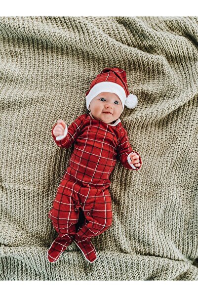 Lovedbaby Cotton baby bodysuit with legs and hat – Christmas set, Santa Baby, NB-24 months