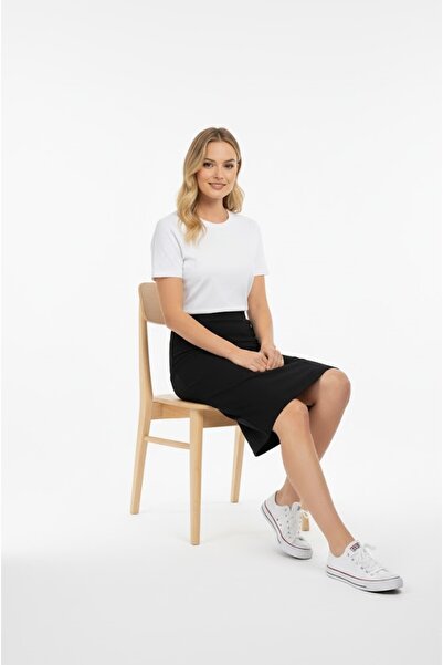 BRAVORİTE Black Women's Knee Length Pencil Skirt