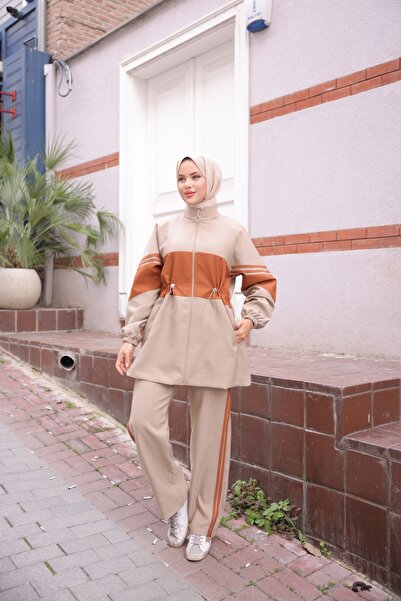 MİMİ Luxury Wear Σετ αθλητικής φόρμας Hijab με φερμουάρ στο κάτω μέρος και στο επάνω μέρος