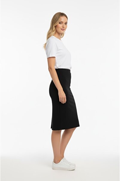BRAVORİTE Black Women's Knee Length Pencil Skirt