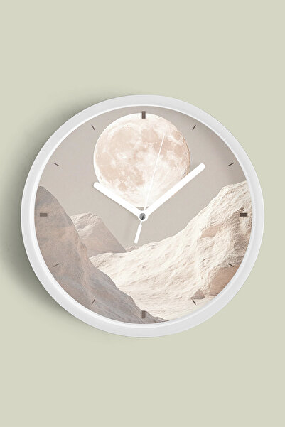 JHAAR Abstract - Bohemian - Nature Modern Wall Clock - 42cm - White Case with...