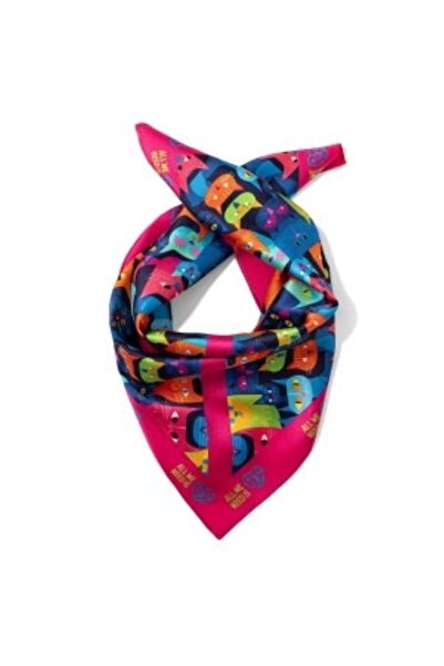 All We Need Is Pets Cats’n Power Pink Silk Bandana for Cats and Pet Lovers
