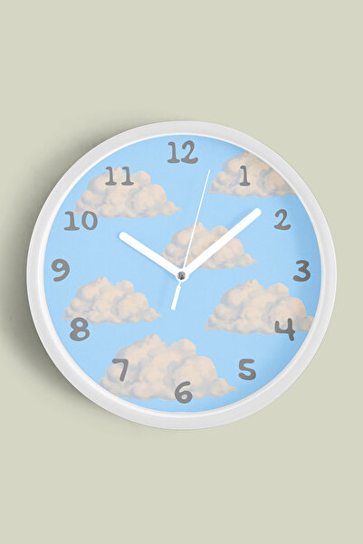 JHAAR Ceas de perete pentru camera copiilor Bulut Tasarım - 42 cm - Carcasă a...