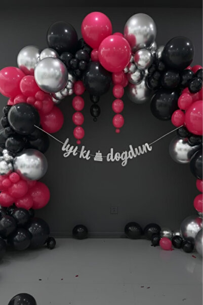 Baloncu Demmo مجموعة عيد الميلاد تتضمن 10 بالونات حمراء و10 بالونات رمادية و1...