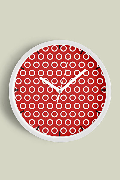 JHAAR ساعة حائط حديثة - 30 سم - هيكل أبيض مع واجهة زجاجية - آلية صامتة