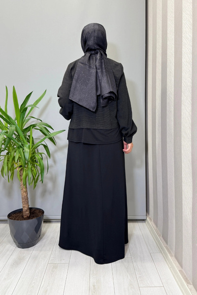 AlMarwah Accessory Detailed Dress Black 202927