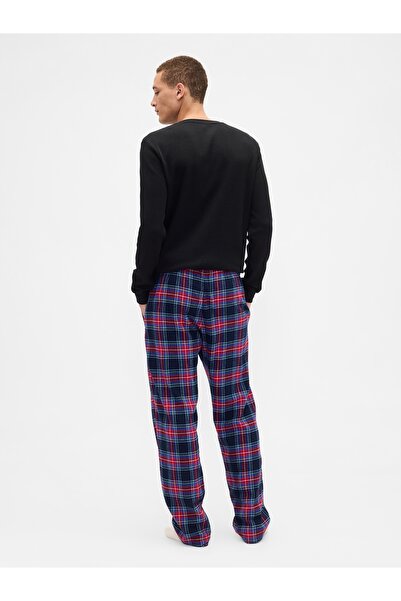 GAP Erkek Lacivert Relaxed Flannel Pijama Altı