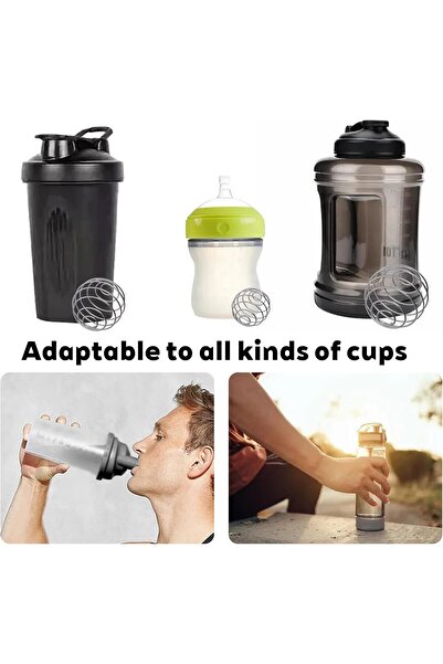 Telooco 8-Pack Stainless Steel 304 Protein Mixing Balls – 4 Sizes for Shakers & Bottles