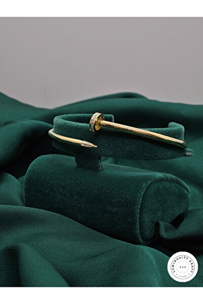 Luminosity Graft 925 Ayar Gümüş Çivi Model Zirkon Taşlı Altın Kaplama Kadın K...