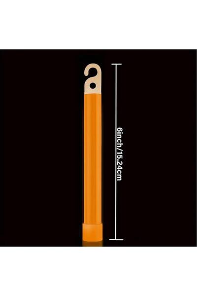 Nirnisa 15 cm Turuncu Glow Işık Karanlıkta Parlayan Fosforlu Çubuk Yılbaşı Pa...