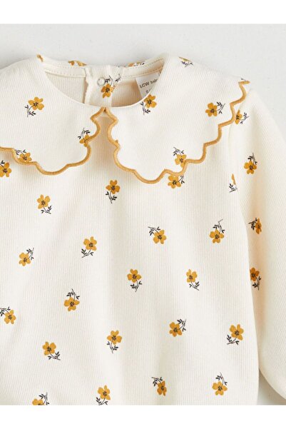 LC Waikiki Lcw Baby Floral Peter Pan collar Baby Girl Sweatshirt