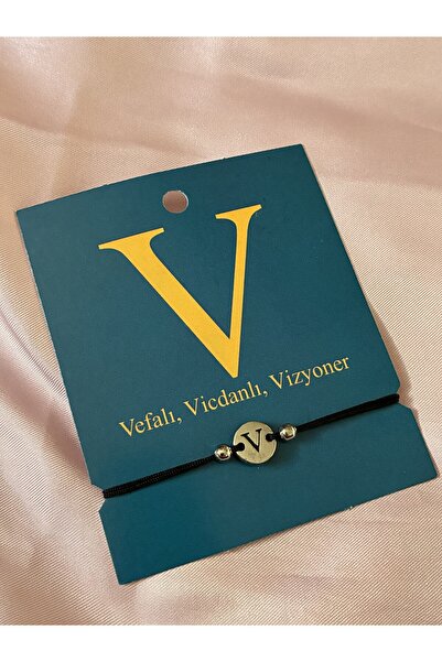 IronMoon Gümüş Renk Hediyelik Harfli Ayarlanabilir Unisexİp Bileklik (Harf Se...