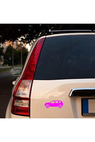 Oracal 651 Decorative wall sticker, car and window, Dacia Duster, 20cm, pink