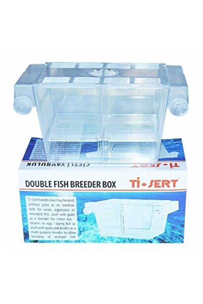 Beaks Ti-Sert İkili Balık Yavruluğu Akvaryum Aksesuarı 20x5x10 cm Şeffaf Tasarım Yavru Balıklar İçin