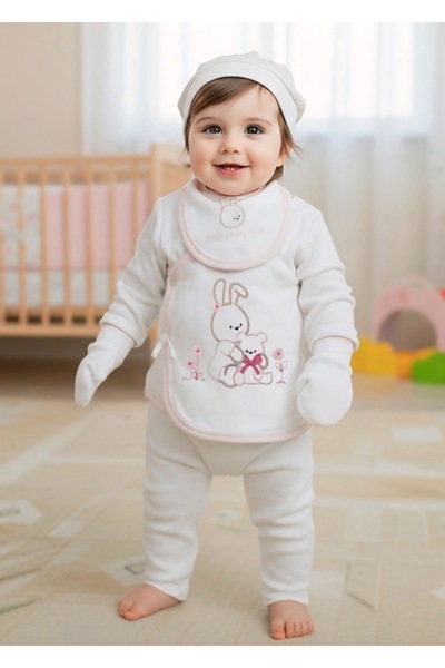 Butik Baby Girl Bodysuit Set – 5 Pieces Newborn Hospital Release |   Soft Cot...